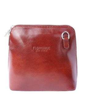 Dalida leather crossbody bag - Brown