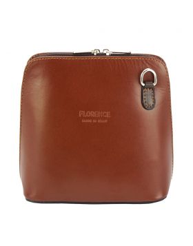 Dalida leather crossbody bag - Brown/Dark Brown