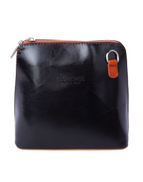 Dalida leather crossbody bag - Black/Tan