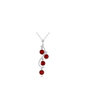 2 Carat 14K White Gold Perks Of Love Ruby Necklace
