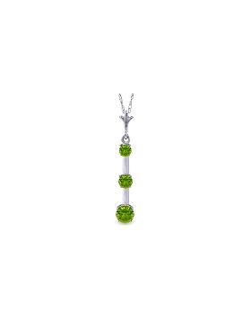 1.25 Carat 14K White Gold Since You Know Peridot Necklace