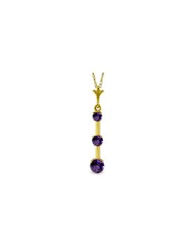 1.25 Carat 14K Gold Lovers' Quarrel Amethyst Necklace