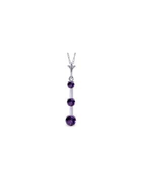 1.25 Carat 14K White Gold Purple Of The Wild Amethyst Necklace