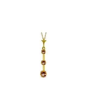 1.25 Carat 14K Gold Ray Of Hope Citrine Necklace