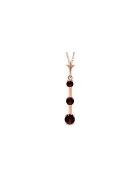 1.25 Carat 14K Rose Gold Generosity Garnet Necklace