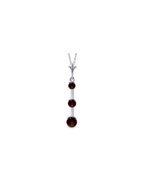 1.25 Carat 14K White Gold Best Aspect Garnet Necklace