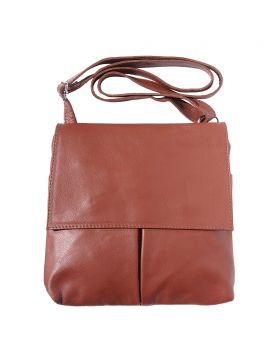 Oriana leather shoulder bag - Brown