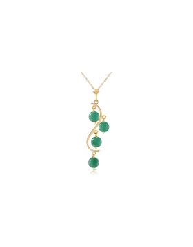 2 Carat 14K Gold House Of Love Emerald Necklace