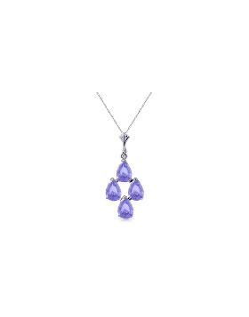 1.5 Carat 14K White Gold Splash And Shine Tanzanite Necklace