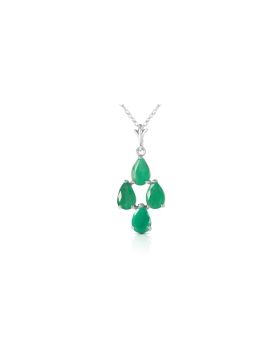 1.5 Carat 14K White Gold Magnanimity Emerald Necklace