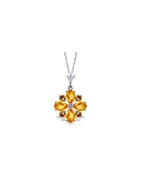 2.43 Carat 14K White Gold Just Before Dawn Citrine Necklace