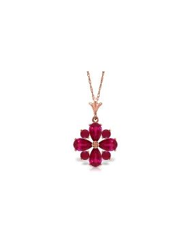 2.23 Carat 14K Rose Gold Winter Ruby Necklace