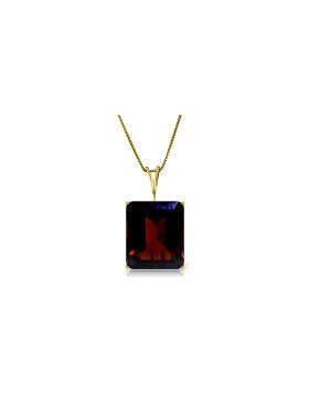 7 Carat 14K Gold Necklace Octagon Garnet