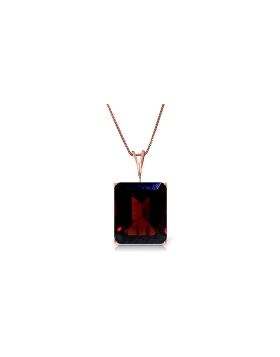 14K Rose Gold Necklace w/ Octagon Garnet