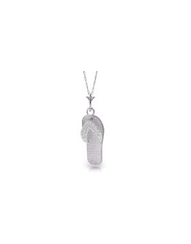 14K White Gold Shoes Necklace