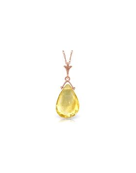 14K Rose Gold Briolette Citrine Necklace Gemstone Series