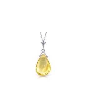 5.1 Carat 14K White Gold Fastened Doors Citrine Necklace