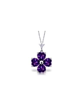 3.8 Carat 14K White Gold As I Perceive Amethyst Necklace