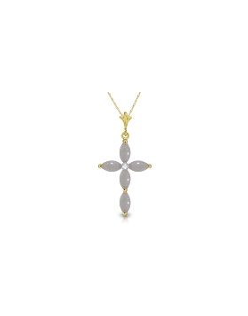 0.69 Carat 14K Gold Necklace Natural Diamond Opal