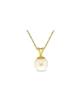2 Carat 14K Gold Necklace Natural Pearl
