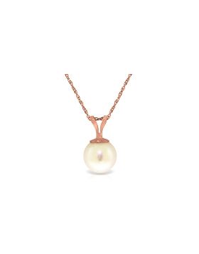 14K Rose Gold Natural Pearl Necklace Jewelry