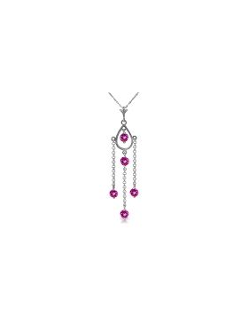 1.5 Carat 14K White Gold Much Mentioned Pink Topaz Necklace