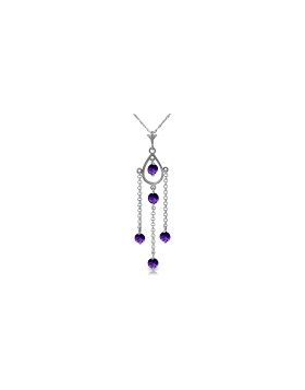1.5 Carat 14K White Gold Rising Star Amethyst Necklace