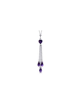 4.75 Carat 14K White Gold Much Tenderness Amethyst Necklace