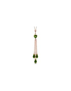 14K Rose Gold Briolette Peridot Necklace Series