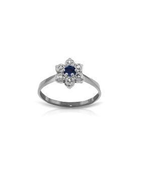 0.19 Carat 14K White Gold Awaken To It Sapphire Diamond Ring