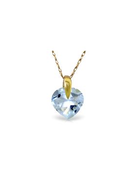 1.15 Carat 14K Gold Break My Heart Aquamarine Necklace