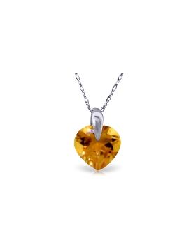1.15 Carat 14K White Gold Necklaceessary Risks Citrine Necklace