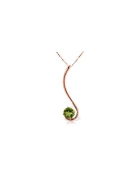 14K Rose Gold Peridot Necklace New