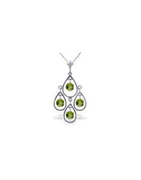 1.2 Carat 14K White Gold Occurred To Me Peridot Necklace