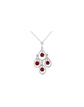 1.2 Carat 14K White Gold You Beside Me Garnet Necklace