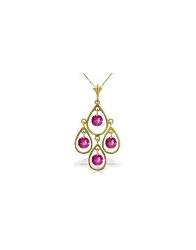 1.2 Carat 14K Gold Pink Reflections Pink Topaz Necklace