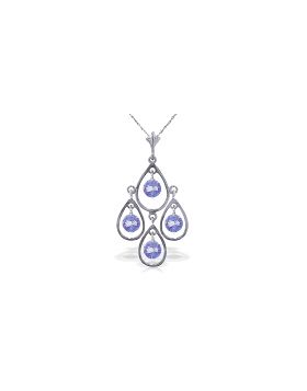 1.2 Carat 14K White Gold Begin To Sing Tanzanite Necklace