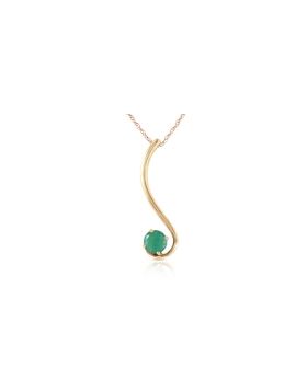 0.55 Carat 14K Gold Life By The River Emerald Necklace