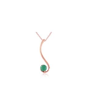 0.55 Carat 14K Rose Gold Flirt Emerald Necklace