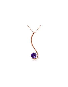14K Rose Gold Purple Amethyst Certified Genuine Limited Edition Necklace
