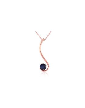 14K Rose Gold Natural Sapphire Necklace Jewelry Class