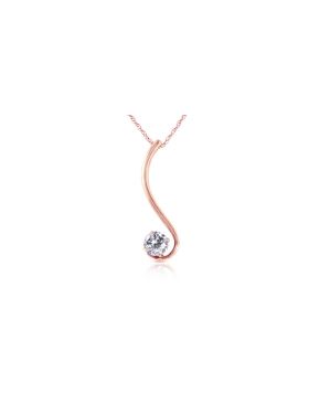 14K Rose Gold Natural 0.5 Carat Diamond Necklace