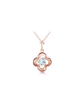 14K Rose Gold Aquamarines Necklace Classic