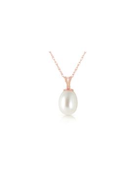 14K Rose Gold Natural Pearl Necklace Certified