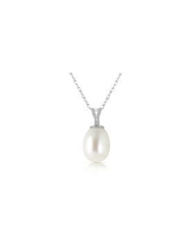4 Carat 14K White Gold Perseverance Pays Pearl Necklace