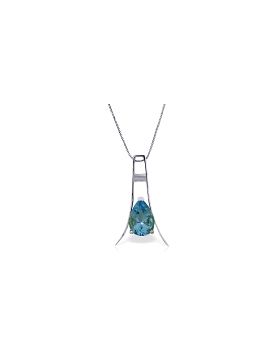 1.5 Carat 14K White Gold I Amethyst Blue Topaz Necklace