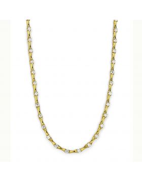 LO4123-18 - Brass Gold Necklace AAA Grade CZ Clear