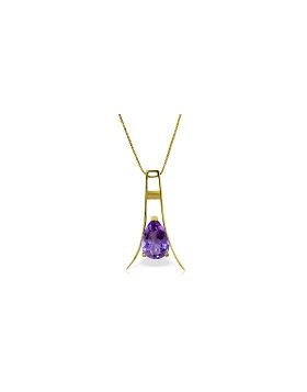 1.5 Carat 14K Gold Never Negligent Amethyst Necklace