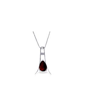 1.5 Carat 14K White Gold One More Day Garnet Necklace