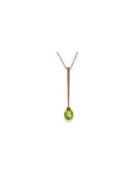 14K Rose Gold Peridot Necklace Certified Series Royal